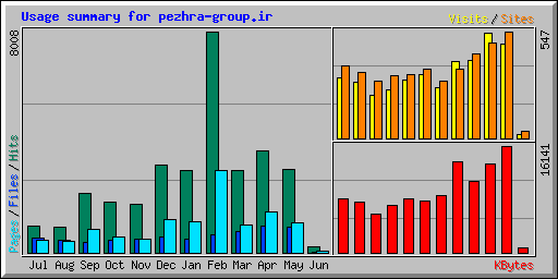 Usage summary for pezhra-group.ir